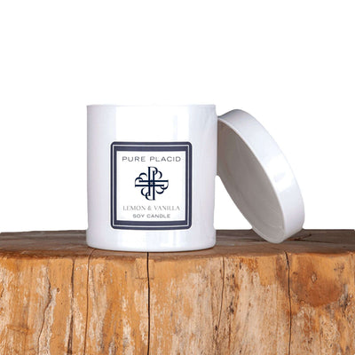 Lemon and Vanilla Soy Candle-Soy Candle-Pure Placid